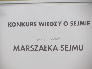 Konkurs wiedzy o Sejmie